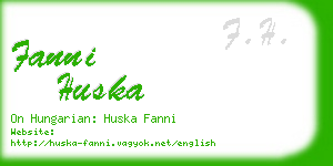 fanni huska business card
